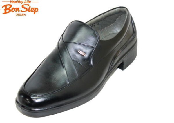画像1: ボンステップ 2209 黒 4Ｅ 本革メンズビジネスシューズ 防水靴 ゆったりワイド【靴】BONSTEP (1)