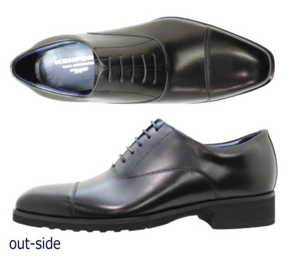 画像3: REGAL KENFORD ケンフォード KP02ADEB 黒 ストレートチップ  ビジネスシューズ 大きいサイズ 革靴 メンズ本革 幅広 4E 黒 27.5cm28cm (3)