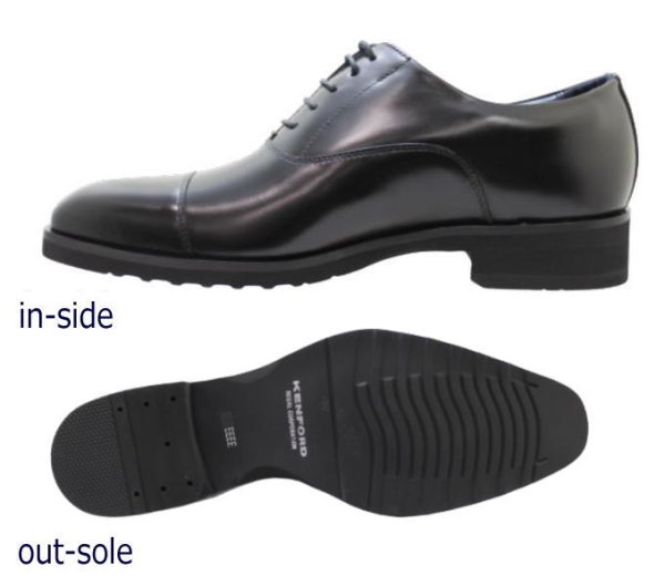 画像4: REGAL KENFORD ケンフォード KP02ADEB 黒 ストレートチップ  ビジネスシューズ 大きいサイズ 革靴 メンズ本革 幅広 4E 黒 27.5cm28cm (4)