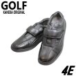画像1: ビジネスシューズ ウォーキング シューズ カネカ 靴 実用品 GOLF  幅広 革靴 52 黒（ブラック）ワイズ 4E (1)