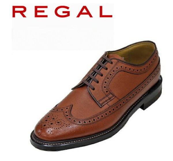 REGAL（リーガル） 2235N 茶色（ブラウン）ウィングチップ革靴 メンズシューズ ビジネスシューズ 本革（レザー)