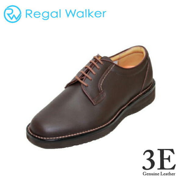 REGAL（リーガル ウォーカー）601W AH 濃茶色（ダークブラウン）ウォーキングシューズ 革靴 3E 本革（レザー）日本製