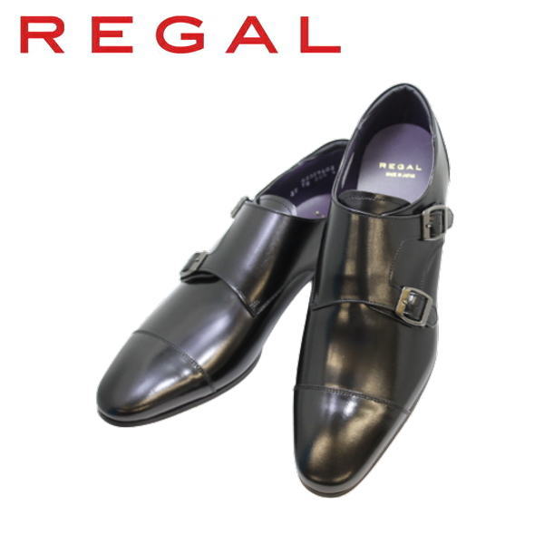 リーガル 靴 メンズ ビジネス REGAL 37TR BC 黒 ダブルモンク ...